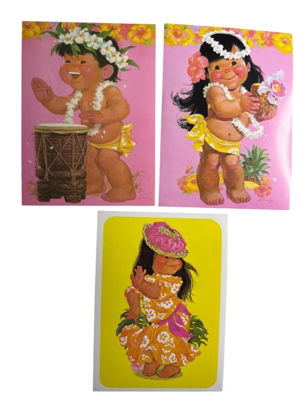 Vintage Dole Pineapple Kids postcards Lot of 3 1980s Hawaii Castle & Cooke Inc